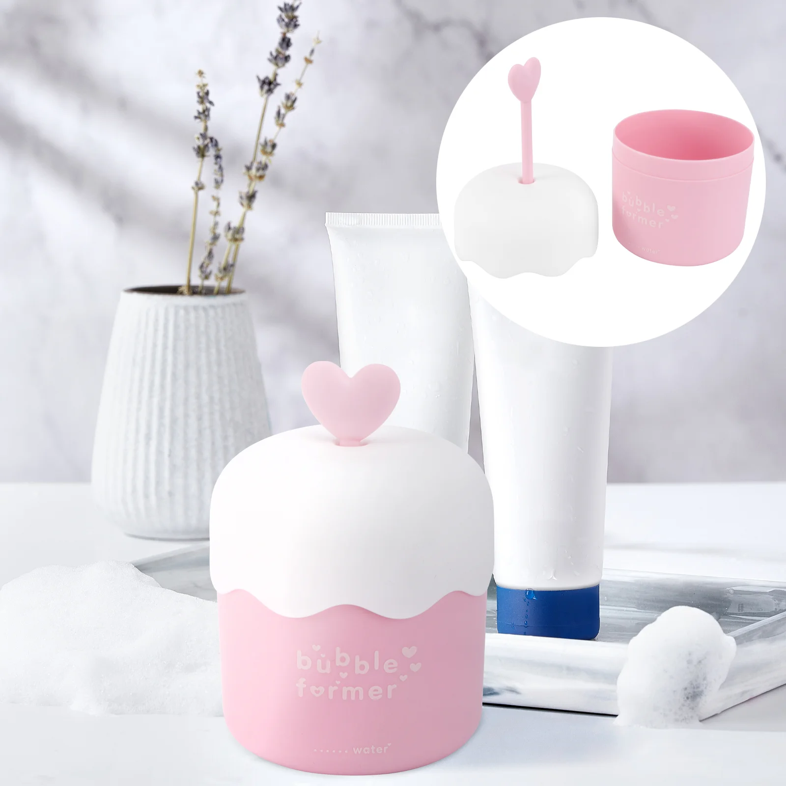 Bubbler Machine Facial Cleanser Foaming Face Wash Maker Device Cleansing Milk Mini Cup Former Whipped Bottle Cleasing Child