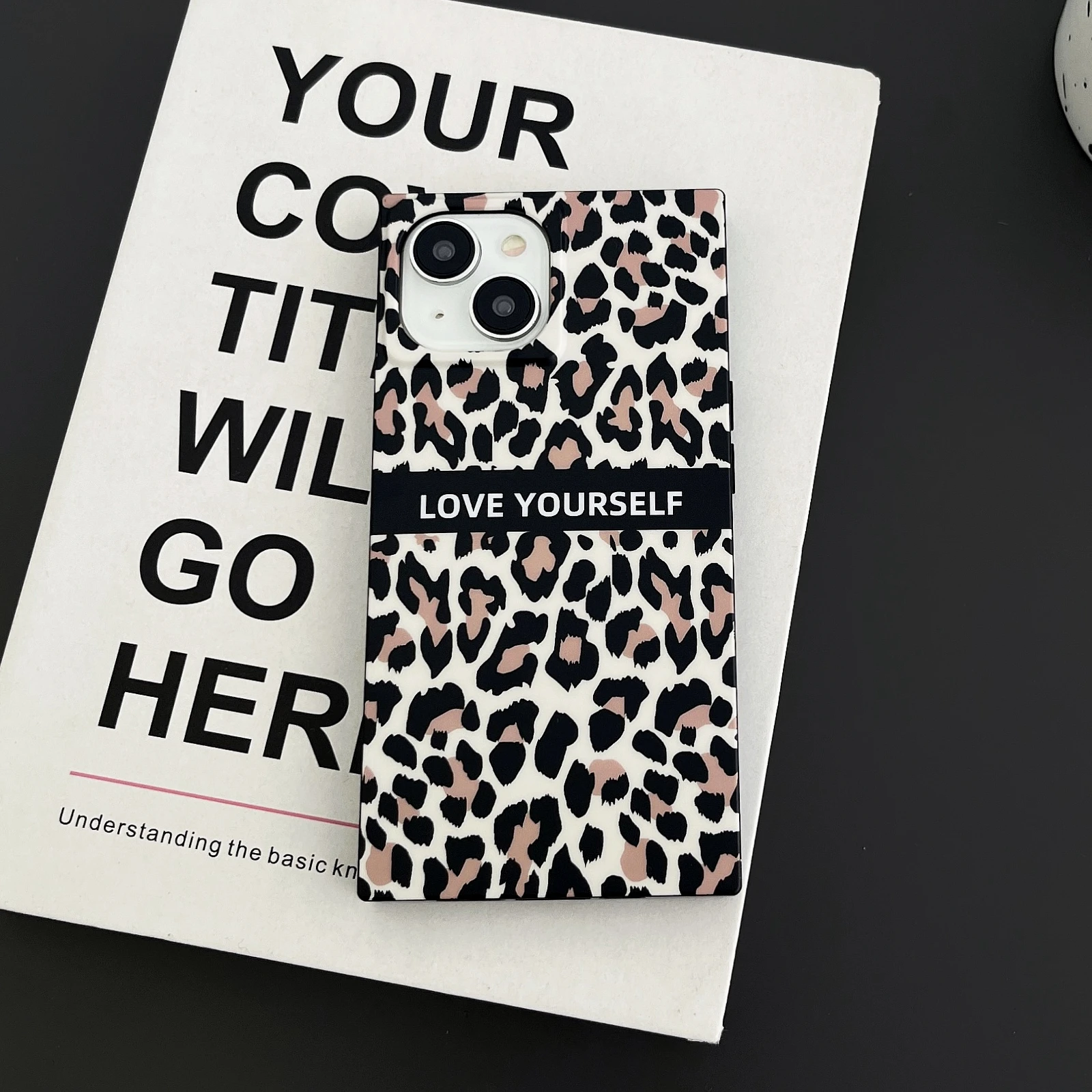 Trendy Soft Silicone for iPhone 15 13 14 Pro Max Cheetah Leopard Protective Shockproof Slim Black Brown Phone Cover Case