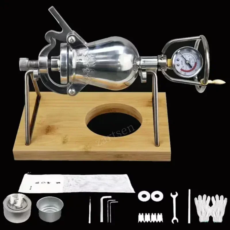 300ML Stainless Steel Mini Popcorn Machine Old-fashioned Small Hand-cranked Popcorn Machine