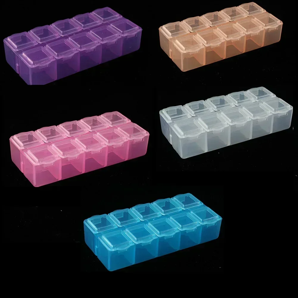 10 Grids Compartment Plastic Storage Box Holder Case Organizer Container Home Appliance Kitchen Accessories Bathroom Organizer