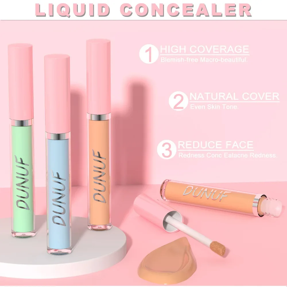 DUNUF 8 colores base líquida corrector contorno Stick mate duradero cubierta impermeable imperfecciones ojeras iluminar el tono de la piel