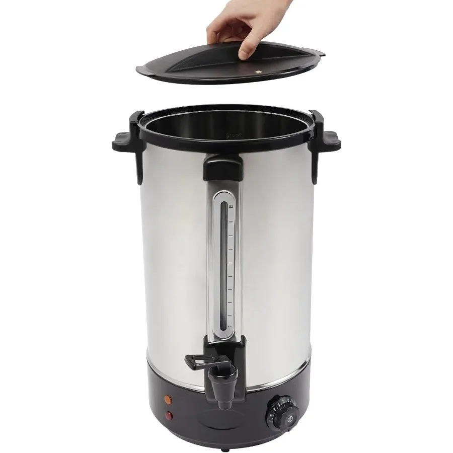 コーヒーや紅茶をサーブするための温度調節機能付き商用電気温水ディスペンサー 最大160カップ ステンレススチール製