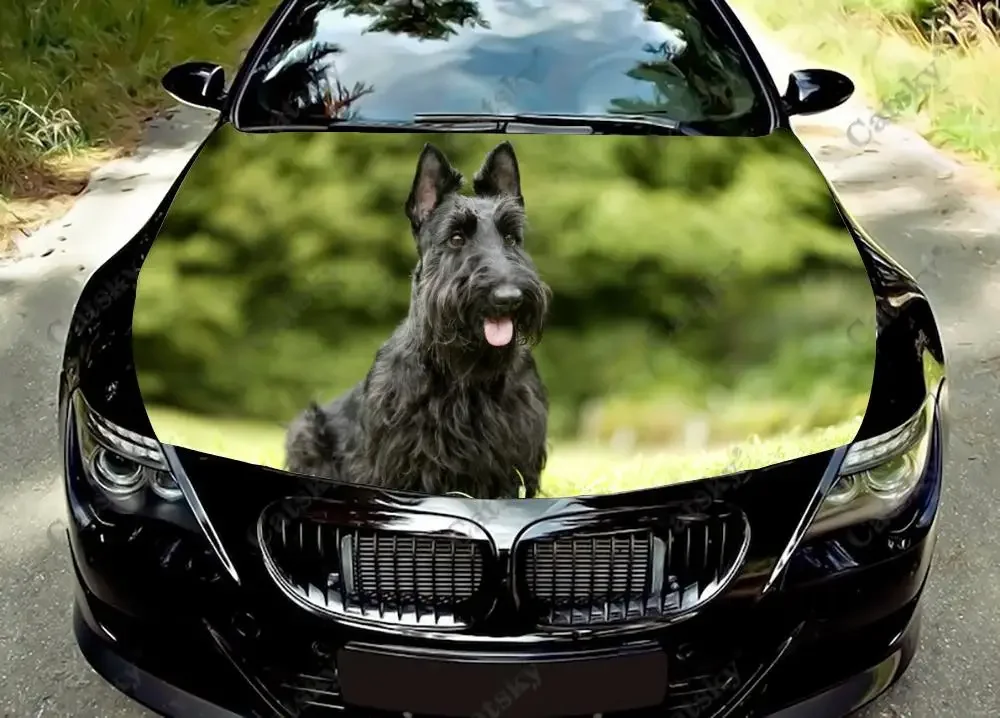 

Schnauzer Animal Dog Car Hood Decals Self Adhesive Paint Stickers Car SUV Wraps Truck Graphics Car Hood Vinyl Decals