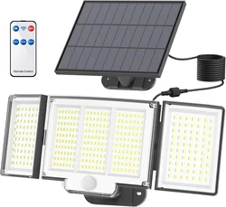 348LED Split Solar Lamp 3 Lighting Mode Outdoor Decoration Sunlight Wall Light PIR Motion Sensor Waterproof Garden Garage Lamp