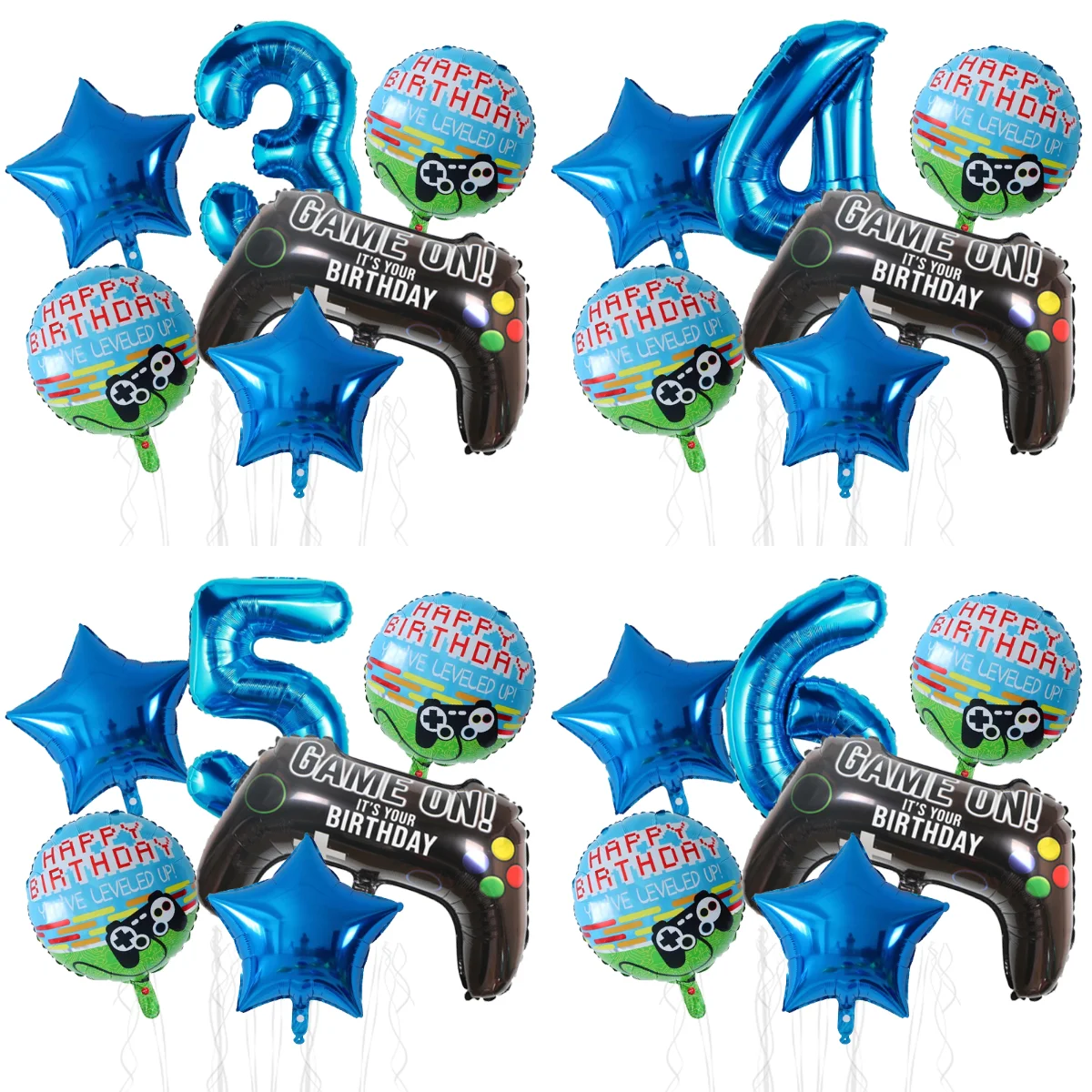 Party Games No Supplies - 6pcs Gamepad Balloons Game On with