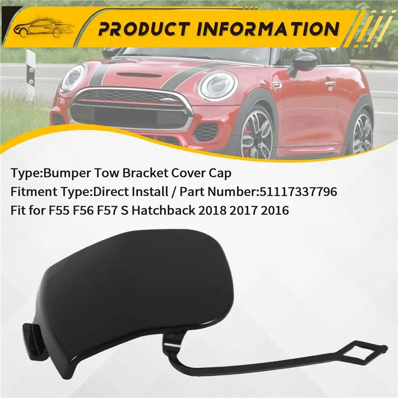 51117337796 Bumper Tow Hook Cover Car Bumper Tow Hook Cover For MINI F55 F56 F57 Cooper S Hatchback 2018 2017 2016-A61E