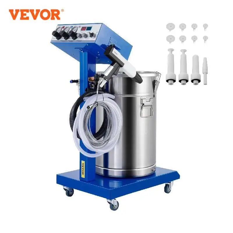 VEVOR Electrostatic Powder Coating System Machine with Control Panel Pump and Spray Gun Paint Equipment for Industries