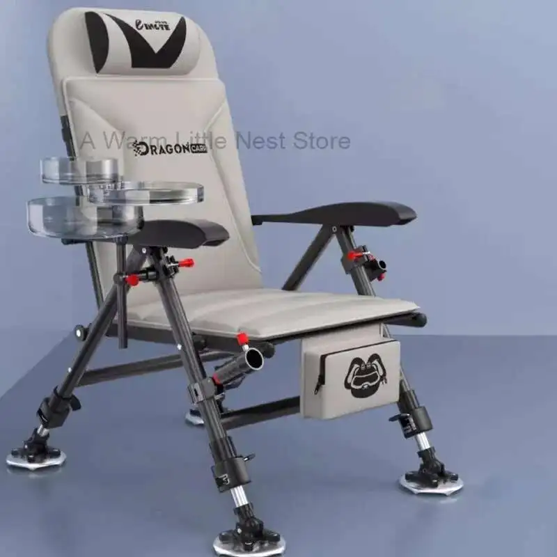 

Travel Folding Portable Fishing Chair Multifunctional Reclining Table and Fishing Bench 2024 New Model 경량체어 Beach Equipment