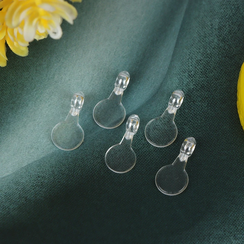 

200PCS 16*8mm Acrylic Clear Jewelry Bails DIY Crafting Charm Hooks for Cabochons