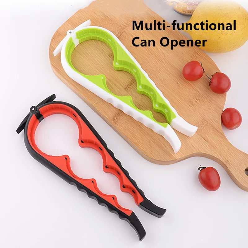 Can Opener Multi Functional five In One Beverage Bottle Opener Cap Twister Four Position Anti Slip Cap Twister Home Kitchen Tool