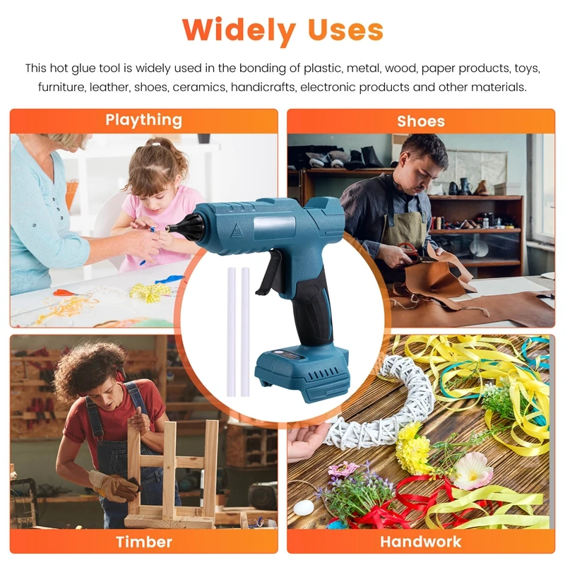 BAAG-اللاسلكي الكهربائية صمغ يسيح بالحرارة أداة قابلة للشحن مكافحة تحرق فوهة نحاسية لتقوم بها بنفسك مع عصي الغراء لبطارية 20 فولت