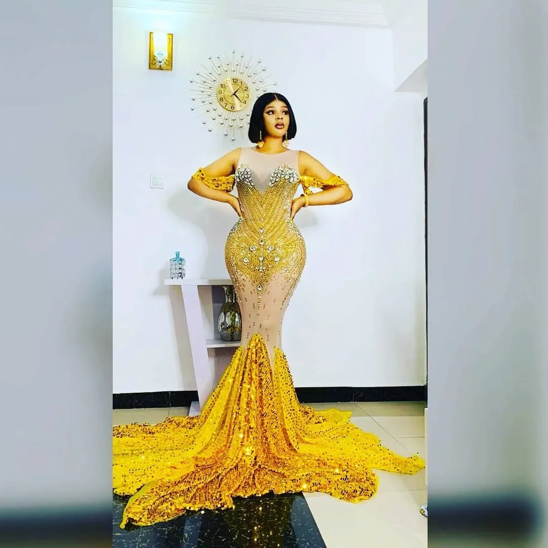 Robe Longue à Paillettes Transparentes pour Femme, Tenue de Soirée, Anniversaire, Costume de Scène en Strass