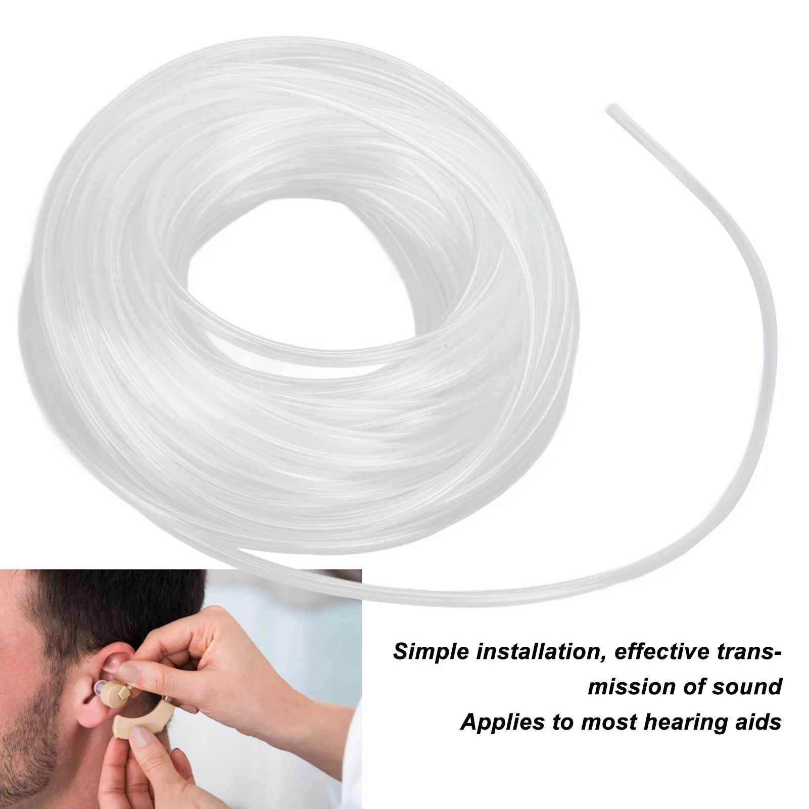 32.8ft Length Earmold Hearing Aid Tubing Universal Transparent PVC Hearing Aid Tube Earmold Hearing Aid Tubing Hearing Aid Tube