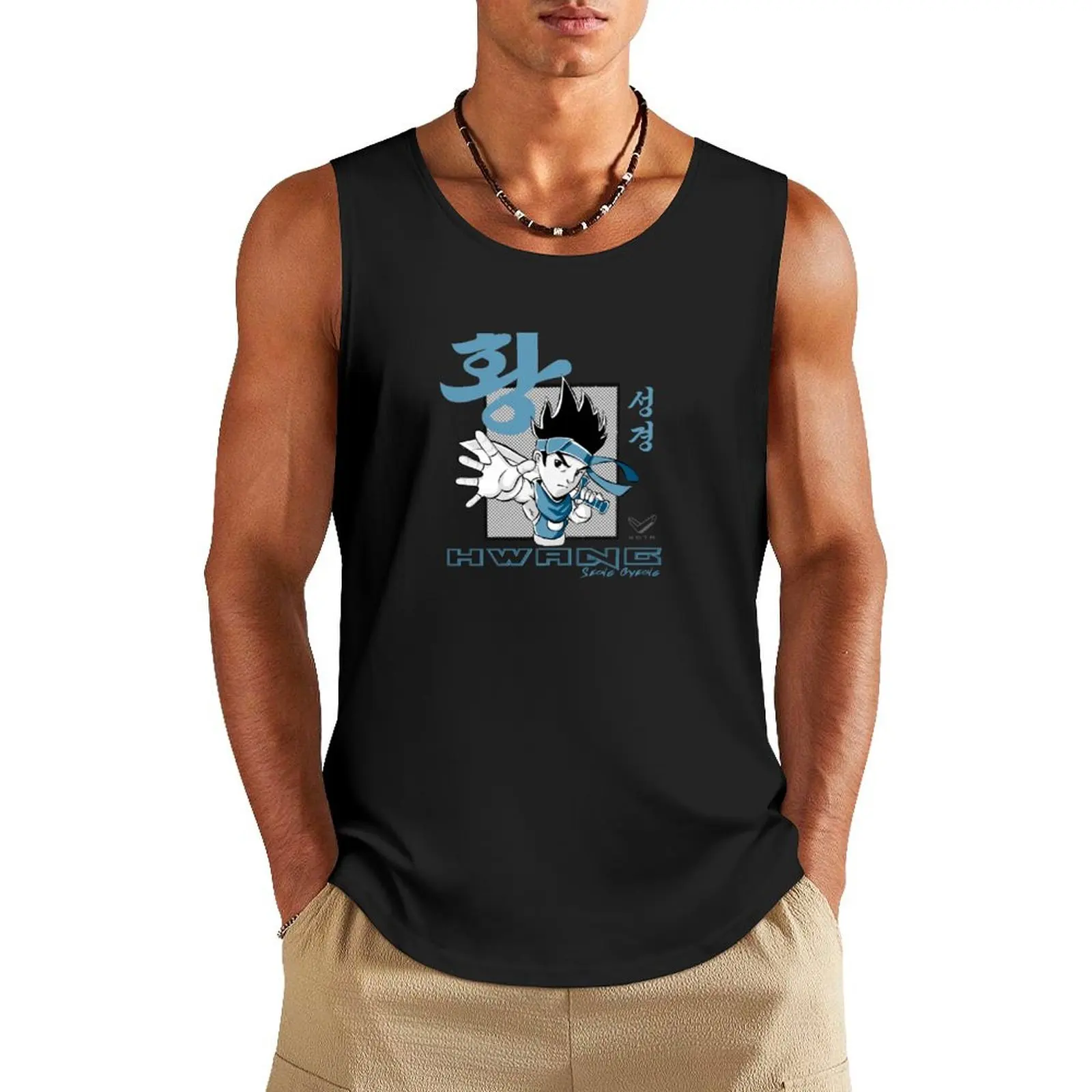 Soul Calibur Hwang Tank Top T-shirt sports Sleeveless T-shirt Working vest gym Men's t-shirts