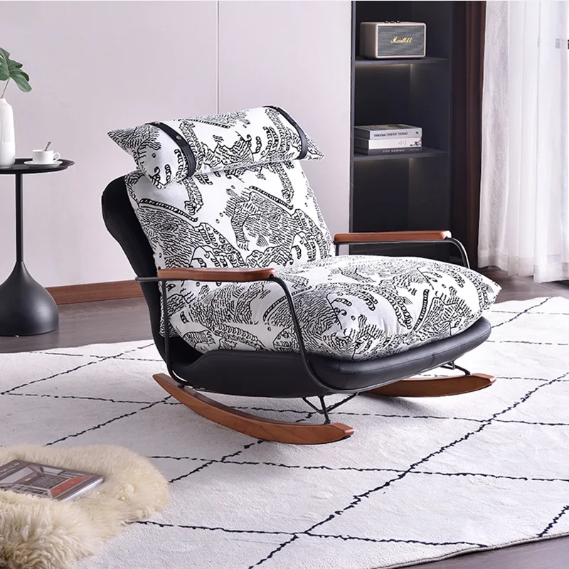 High Quality Rocking Single Sofa, Thickened Retro Lazy Recliner, Adult Leisure Rocker for Home Living Room