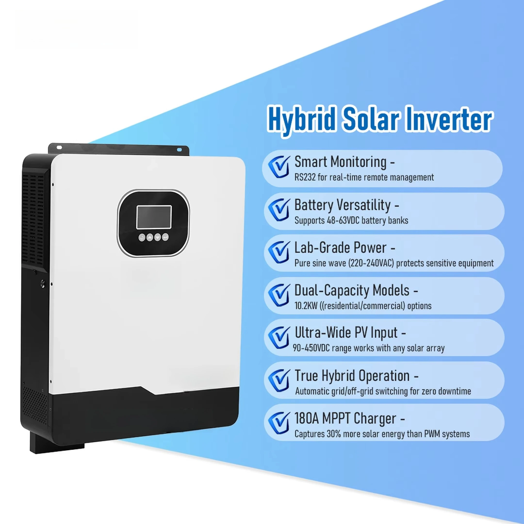Solar Inverter 6000w Wifi Hybr - Off Grid Solar Inverter 48V 6000W ulasan dan harga