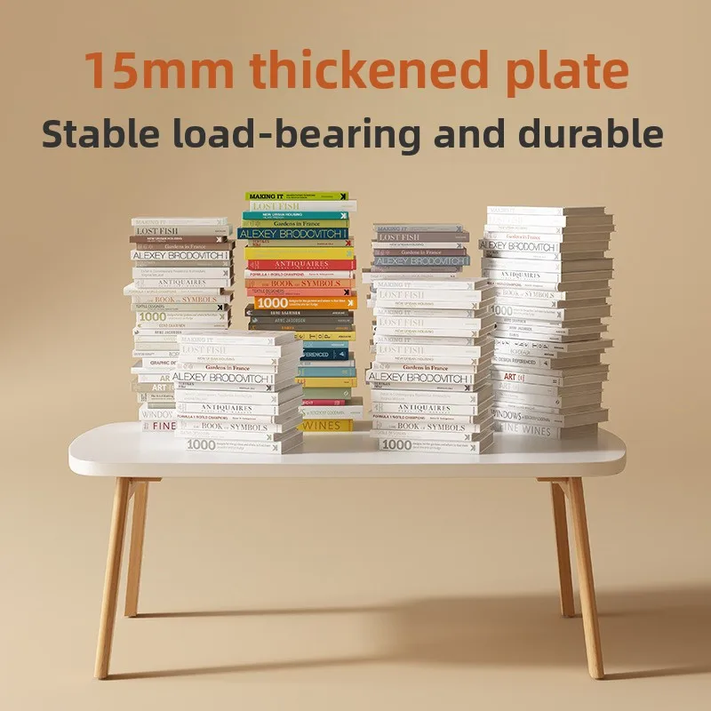 

Small apartment living room thickened solid wood table legs free installation foldable small coffee table