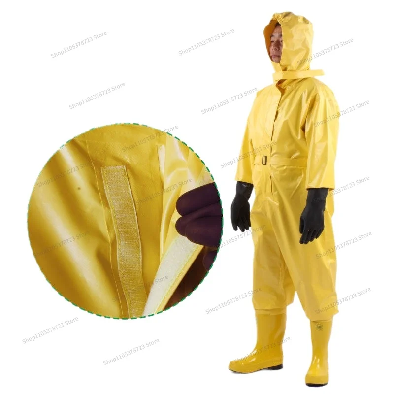 Liquid ammonia light acid and alkali resistant chemical protective clothing, one-piece anti-virus chemical protective clothing