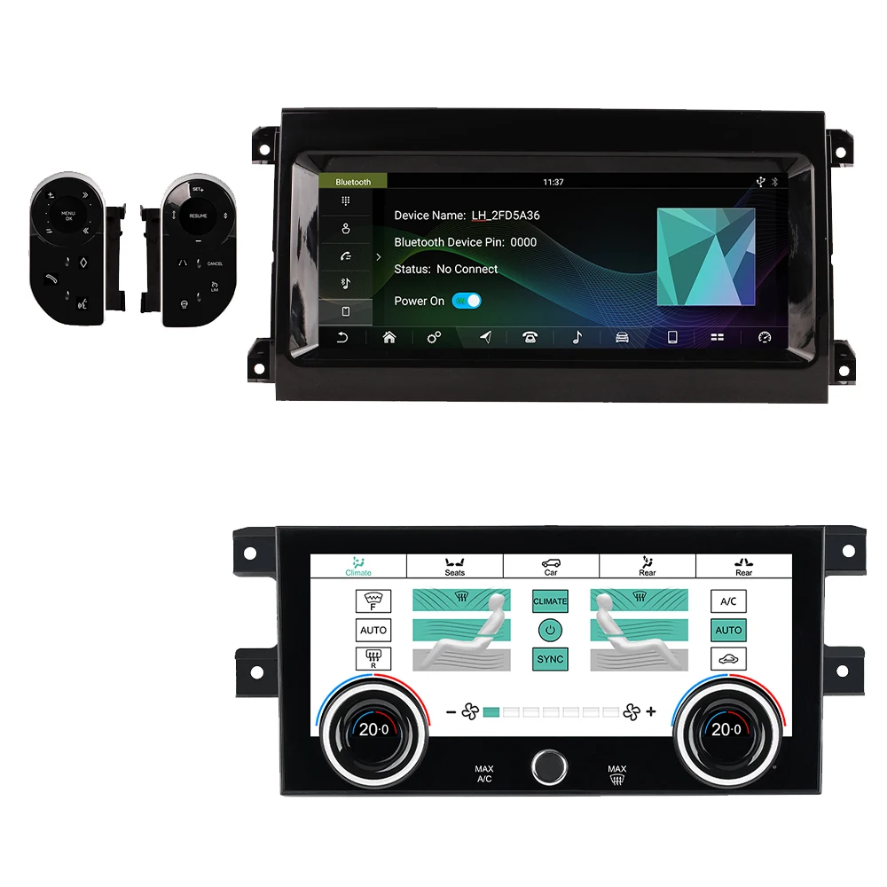 For Land Rover Discovery 5 2017-2020 Carplay Android Car Multimedia Player Navi Audio Radio Stereo Head Unit + AC Penal + Button