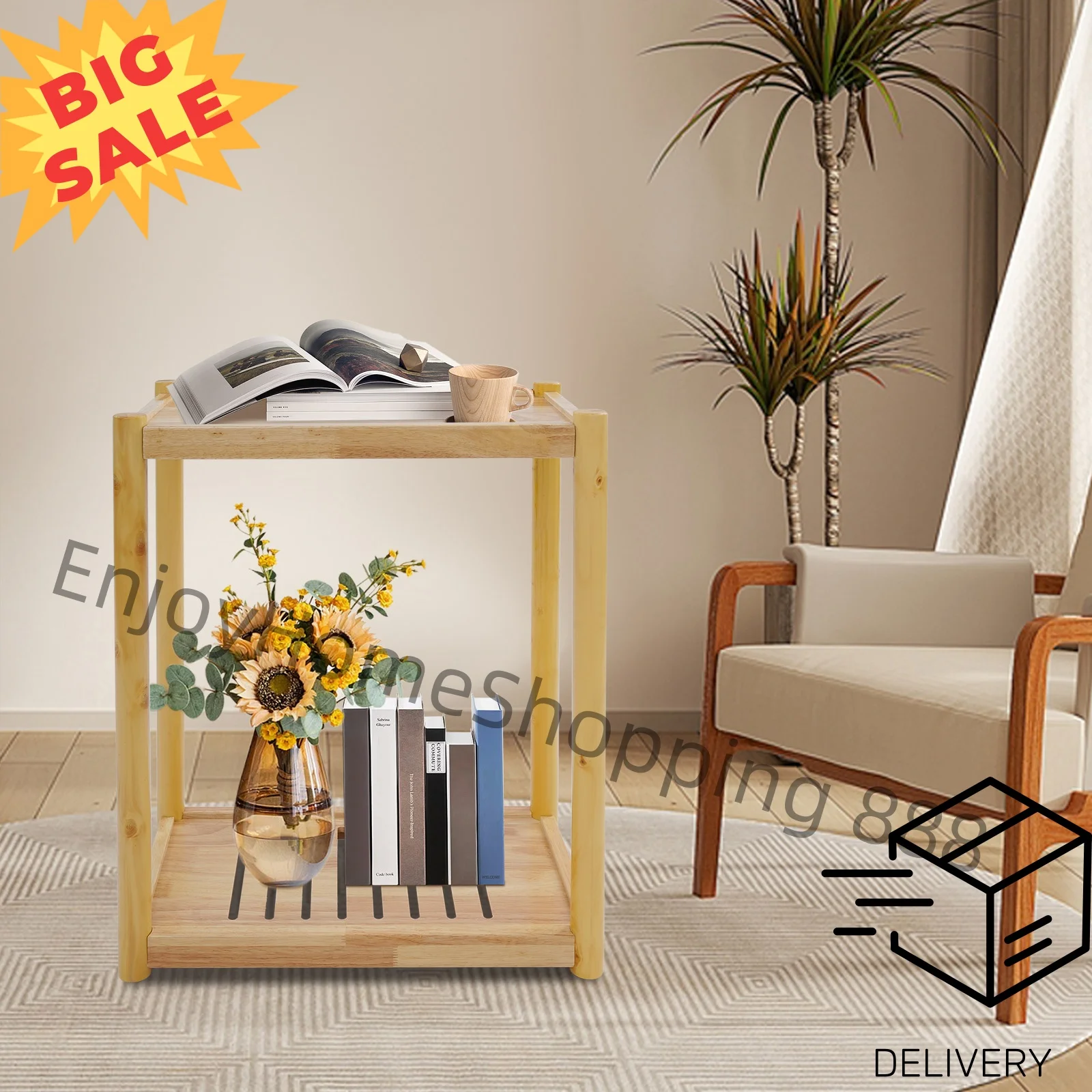 2-Tier Wooden Printer Stand - Compact Desk Organizer for Home Offices, Schools & Workspaces, Ideal for Professionals & Students