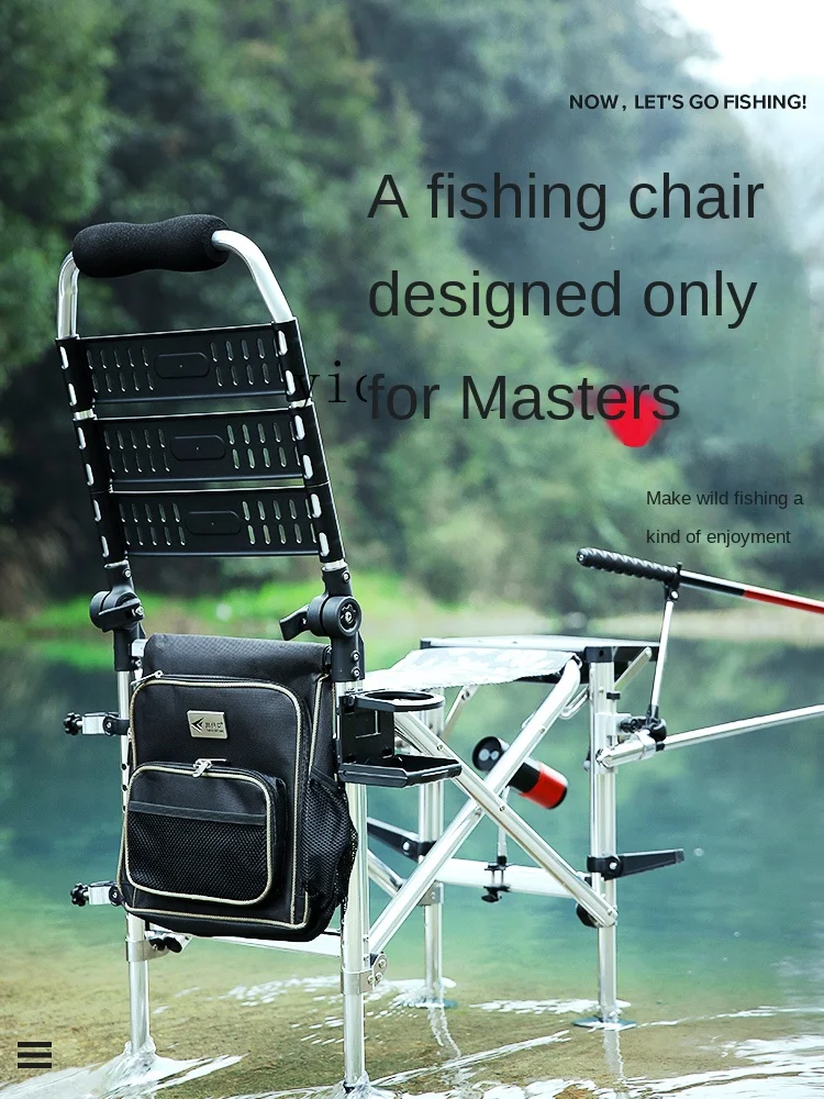Folding Fishing Chair New All-Terrain Ultra-Light Portable and Versatile Reclining Wild Fishing Chair