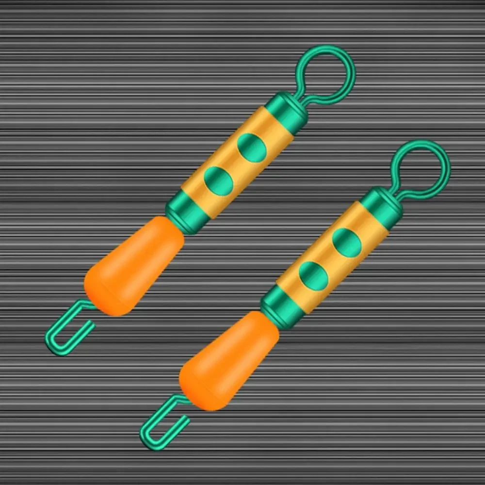 10 stücke Angeln Haken Stecker Frühling Cog Schleife mit Dämpfung Silikon Entladen Kraft Spreiz Ring Schnelle Öffnung Schwenk Draht Set – Detail 4
