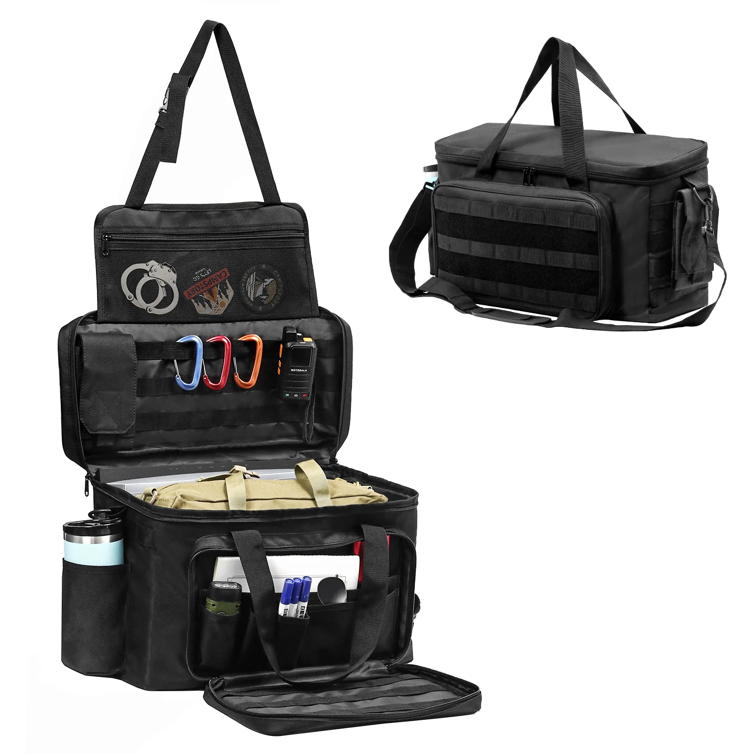 

Patrol Bag Gear Storager Range Bag Officer Duty Bag Car Front Seat Organizer with Multiple Storage Space