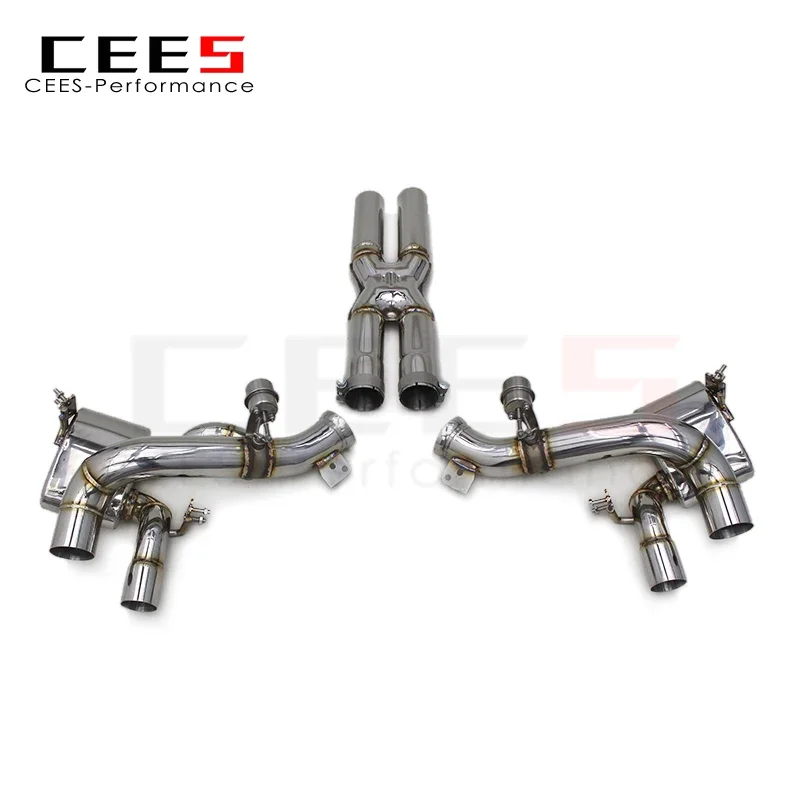 CEES Catback Exhaust XPipe For Ferrari GTC4 Lusso/Lusso T 6.3 2016- Escape Muffler Exhaust Pipe with vacuum Valve