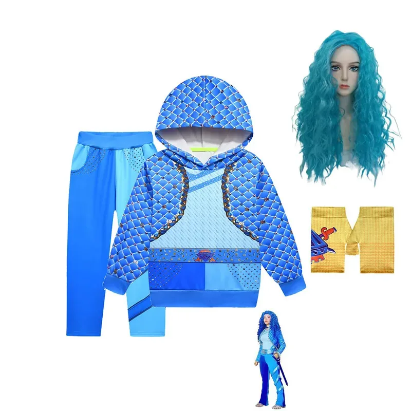 zz04zz12Movie أحفاد 4 هوديي الاطفال تأثيري كلوي مقنعين طفل الفتيان هالوين ملابس الأطفال البلوز البلوز + السراويل 2