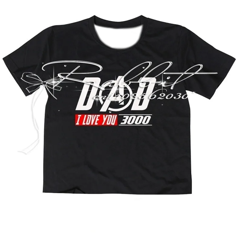 

2025 Summer New Classic Superhero Iron Man I Love You Three Thousand Times 3D Printed T-shirt for Parent Child Casual T-shirt