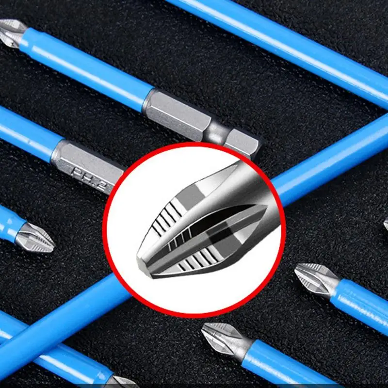 Magnetic Electric Screwdriver Set High-Magnetic Screwdriver Drill Bit Compact Precision Tool Set Anti-Slip Design For Home