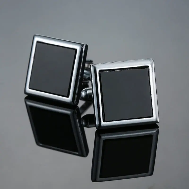Cufflinks For Men Luxury Silvery Cuffs Retro Metal Cuff Links Mens French Square Button Shirts Business Jewelry Gift For Wedding