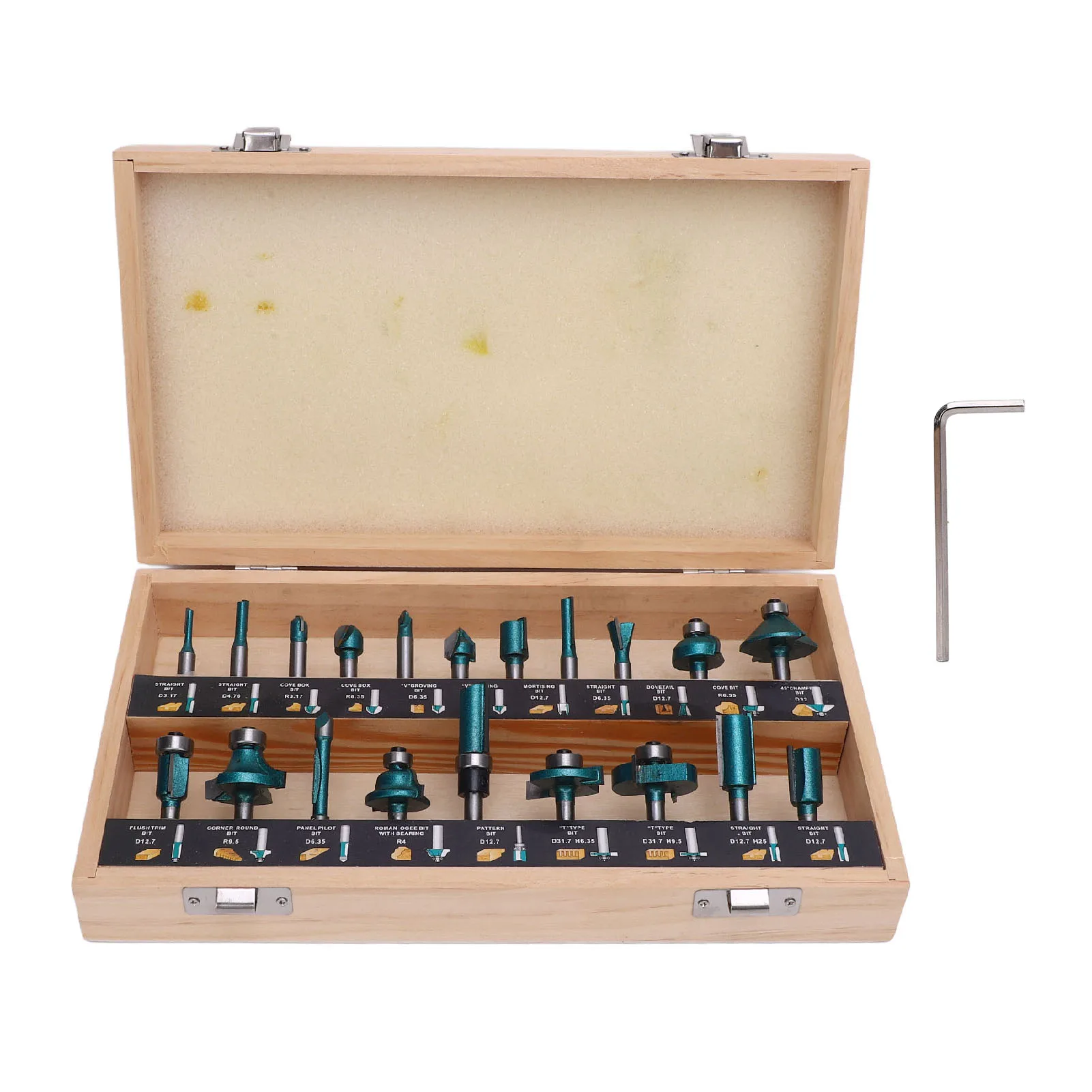 Carbide Router Bits Woodworking Milling Cutter Tongue and  Bit Set for Trimming Engraving Green Carbide Router Bit