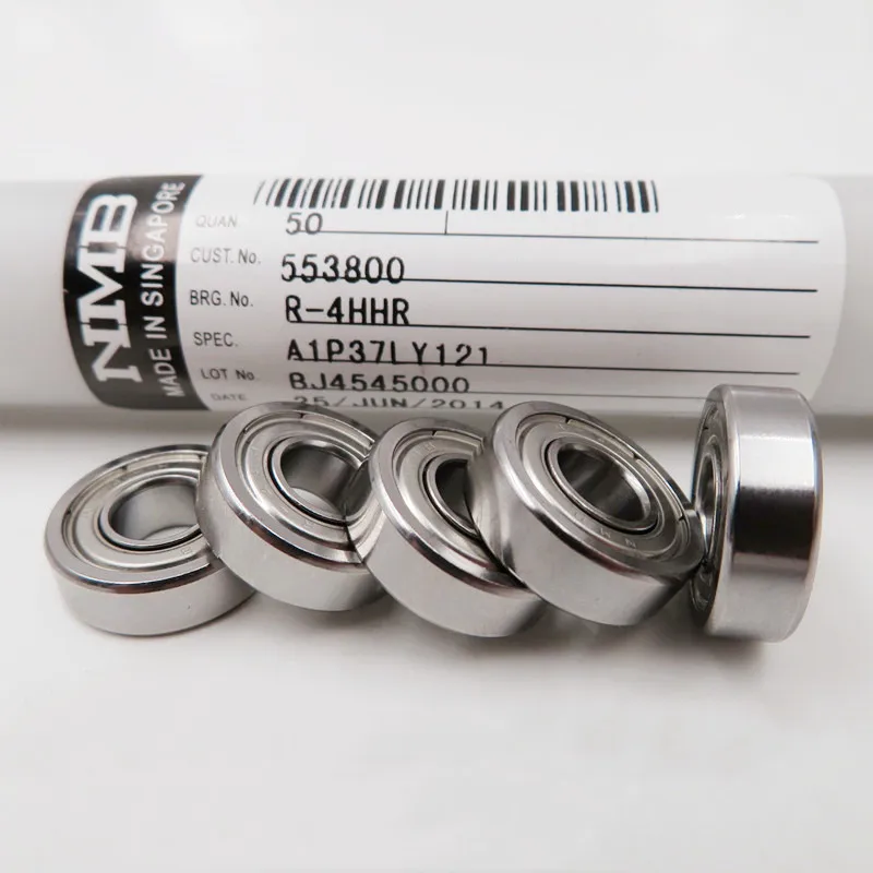 50 Stück Original-NMB-Lager R-4HH 6,35*15,875*4,978 mm R4ZZ Zoll-Präzisions-Miniatur-Kugellager R4 6,35x15,875x4,978 mm – Detail 2