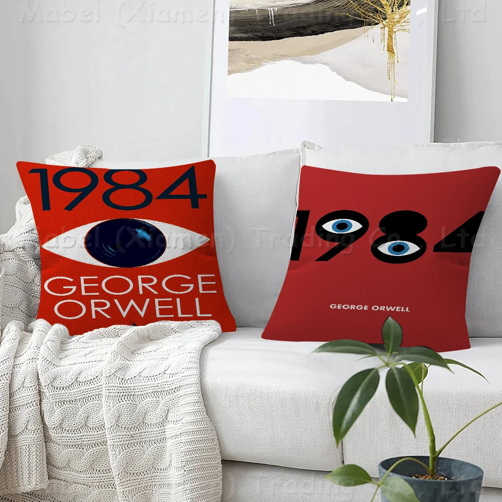 1984 George Orwell Maple Design Cushion Cover Happy Autumn Harvest Decor Holiday Decorati Pillow Cover