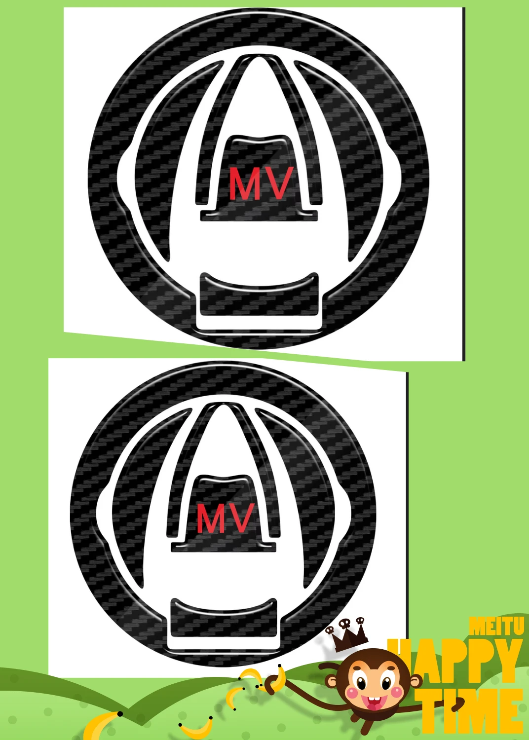 

3D Carbon-look Motorcycle Fuel Gas Cap Protector Decals For MV AGUSTA F3 F4