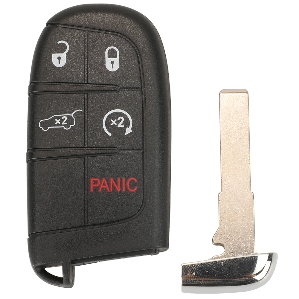 Jingyuqin 3/4/5 Tasten Smart Remote Auto Schlüssel Shell Fob für Jeep Renegade Kompass Auto SUV Keyless Entry Fob fall SIP22 Klinge