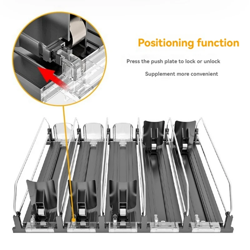 Drink Organizer For Fridge Soda Can Organizer Dispenser For Refrigerator With Automatic Pusher Glide Drink Dispenser