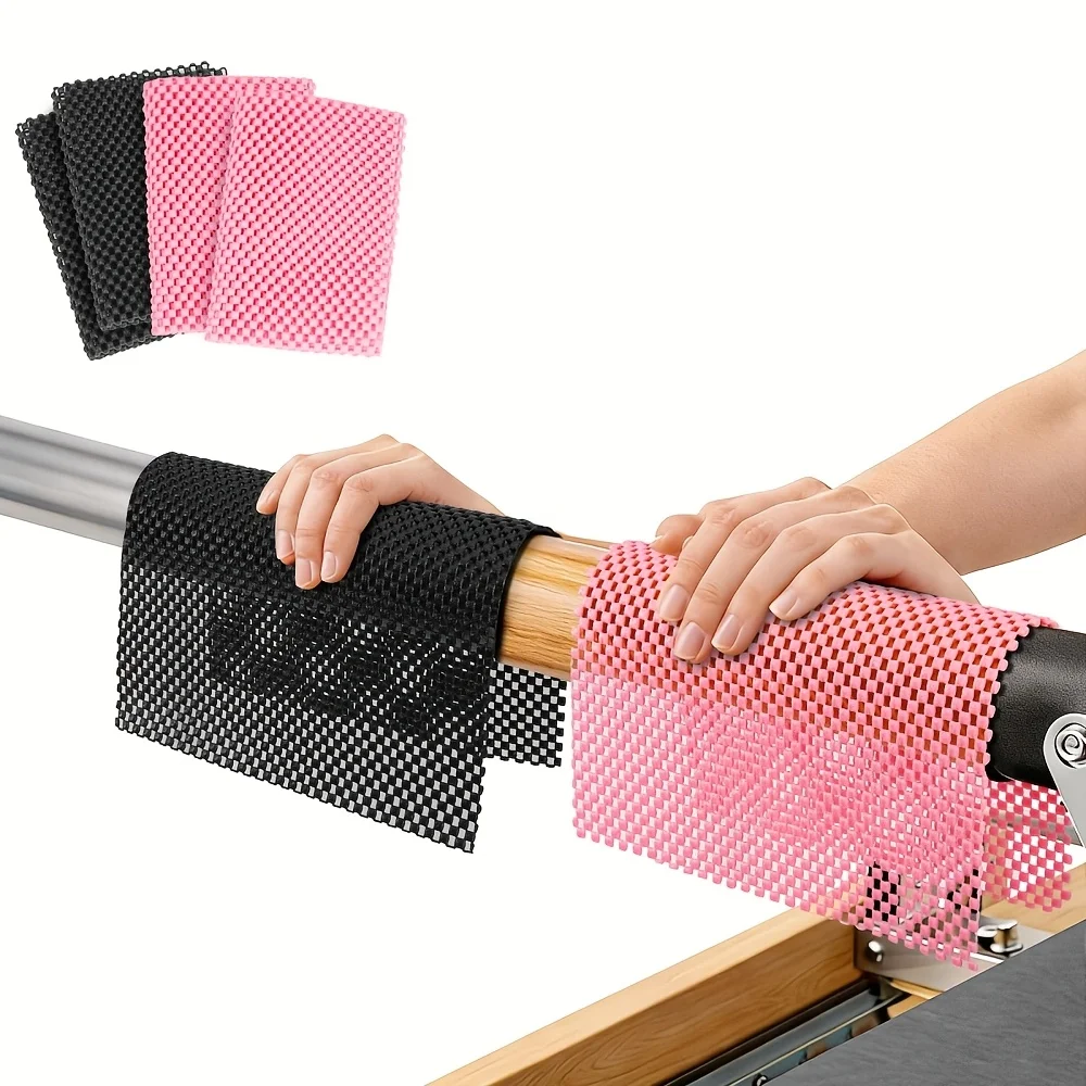 Pilates Grip Pads, Non-Slip Hand Grip Mat for Pilates Reformer, Cadillac Bed, Barre, Pull-Up Bar, Free Weights And Gym Equipment