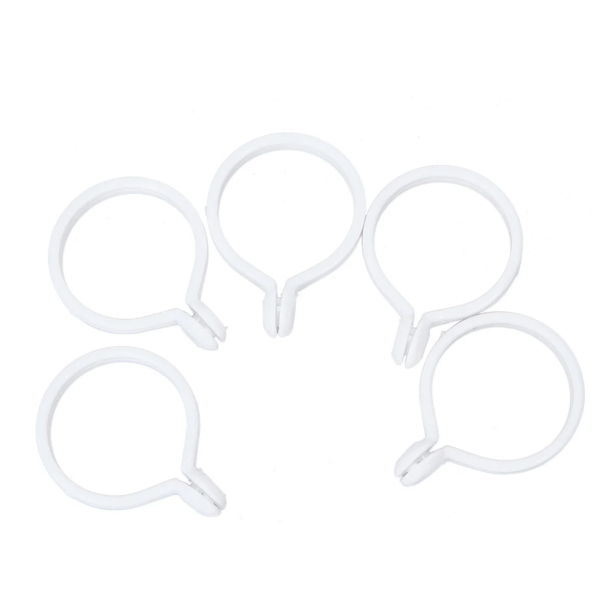 

150Pcs Curtain Rings White Plastic ABS Smooth Slide Curtain Hooks Eyelets Drapery Holder Accessories Drapery Holder