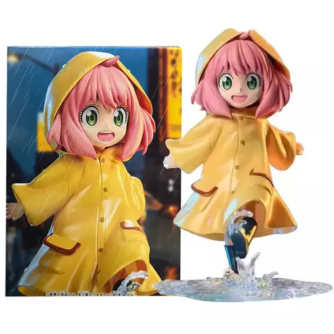 12.5CM Anime espion × famille Anya Forger Figure imperméable modèle jouet été habiller Anya cadeau Collection figurine d'action