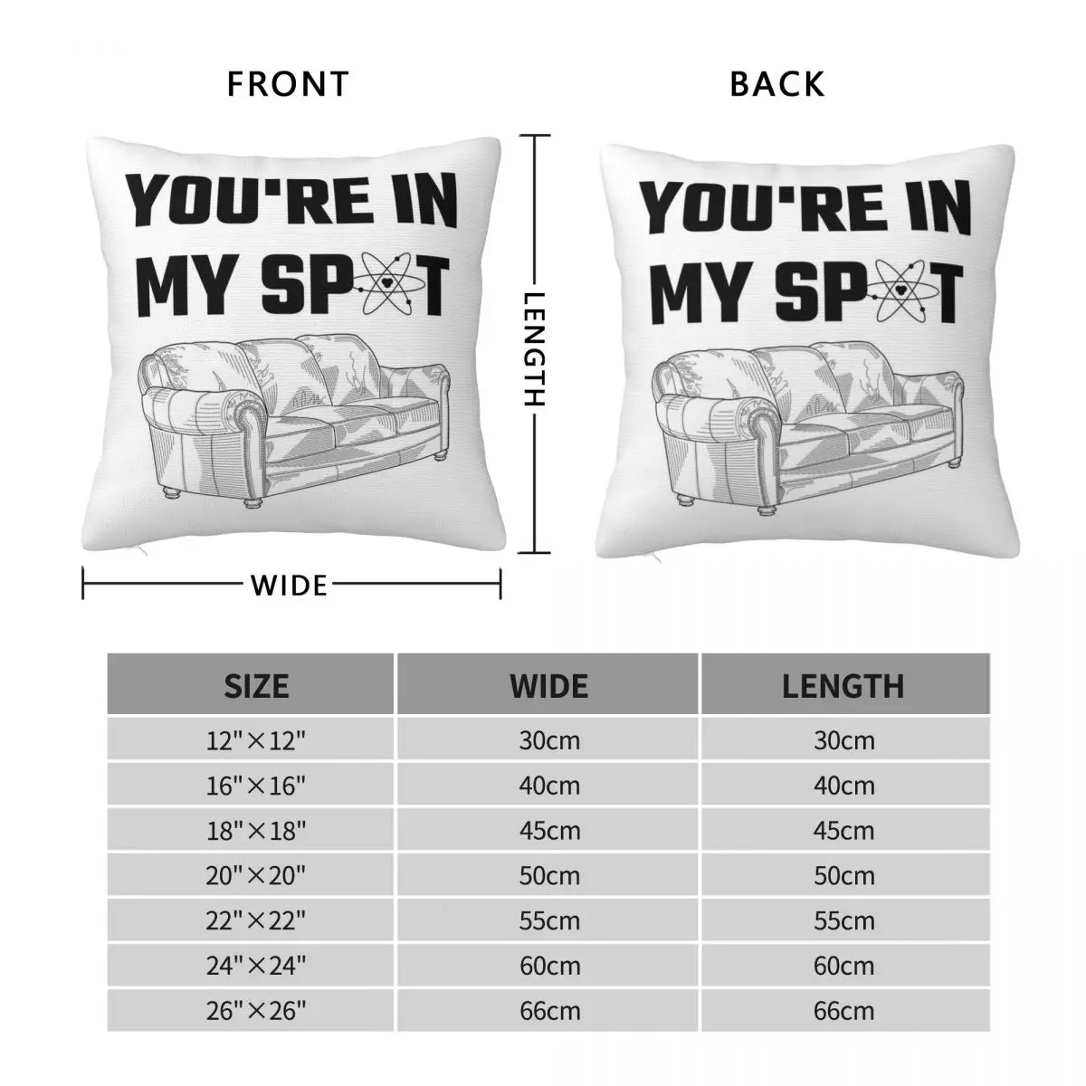 You're In My Spot Pillowcase Polyester Linen Velvet Creative Zip Decorative Throw Pillow Case Sofa Cushion Cover