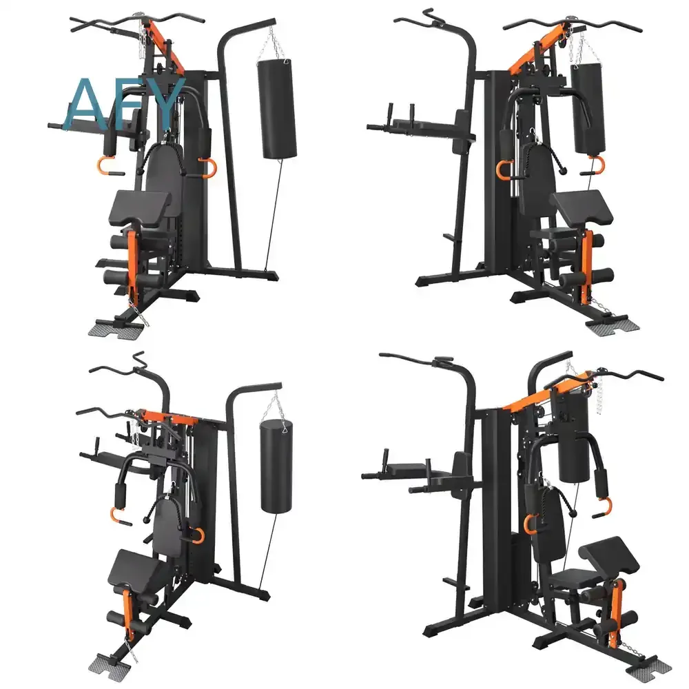 3 in 1 Multi Station Home Gym Equipment for Fitness Training with Sandbag for Full Body Strength Workout for Men Women for