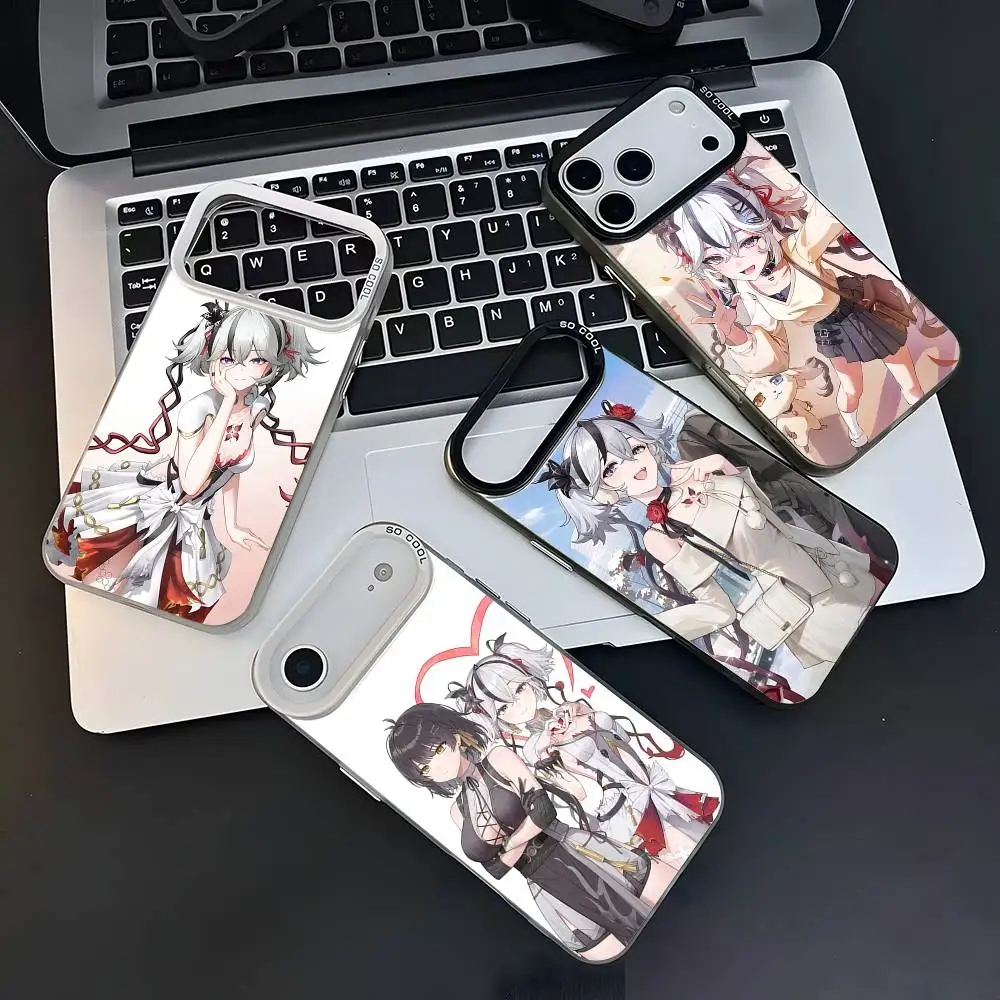 

Anime Wuthering Waves Camellya Phone Case iPhone 12 13 14 15 16 17Pro Max Plus Protect Plating Phone Cover