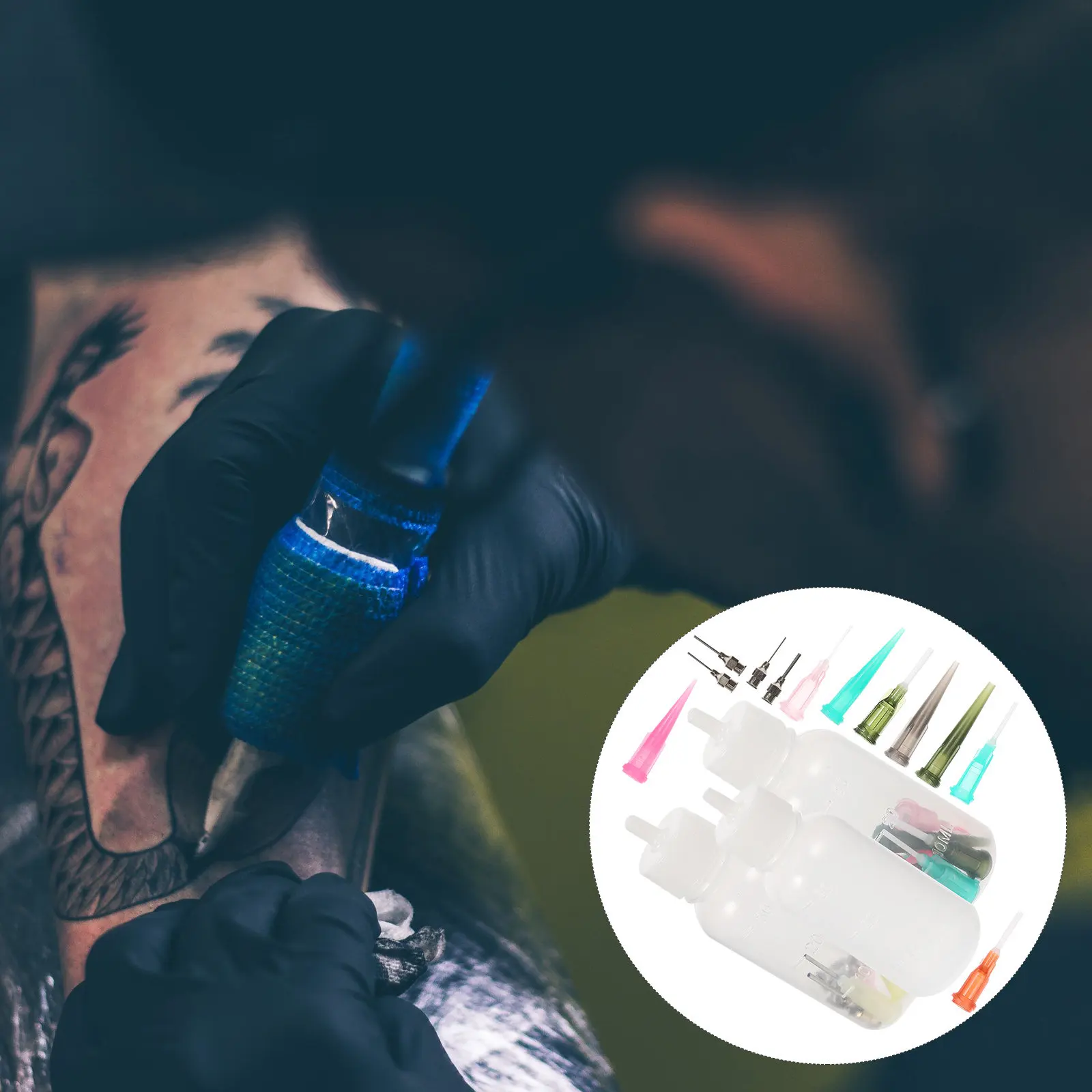 1Set Paste Pigment Needle Squeeze Bottles 30Ml Refillable Clear Liquid Dispensing Applicator Bottles for DIY Crafts Tattoo