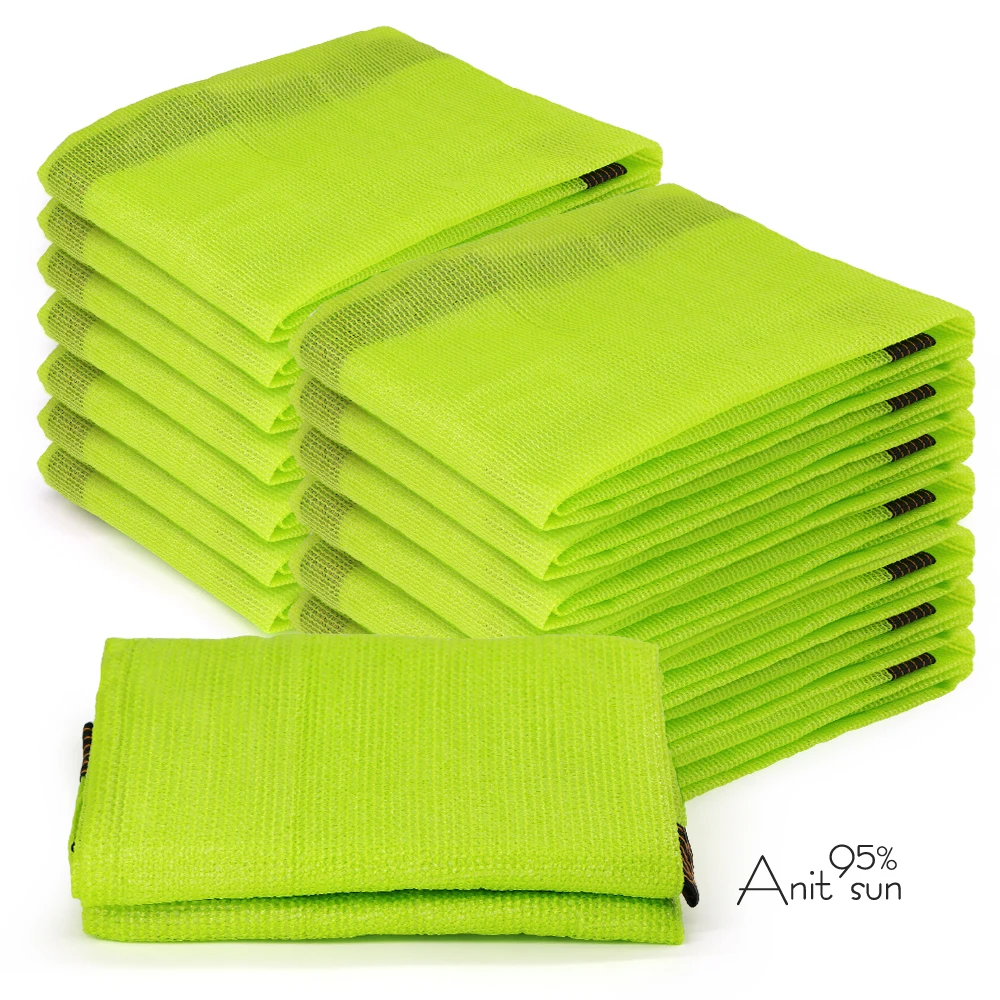 

Apple Green 95% Shading Rate Garden Shade Cloth Grommets Sunblock Sun Shade Net Plant Cover Anti-UV HDPE Privacy Mesh Outdoor