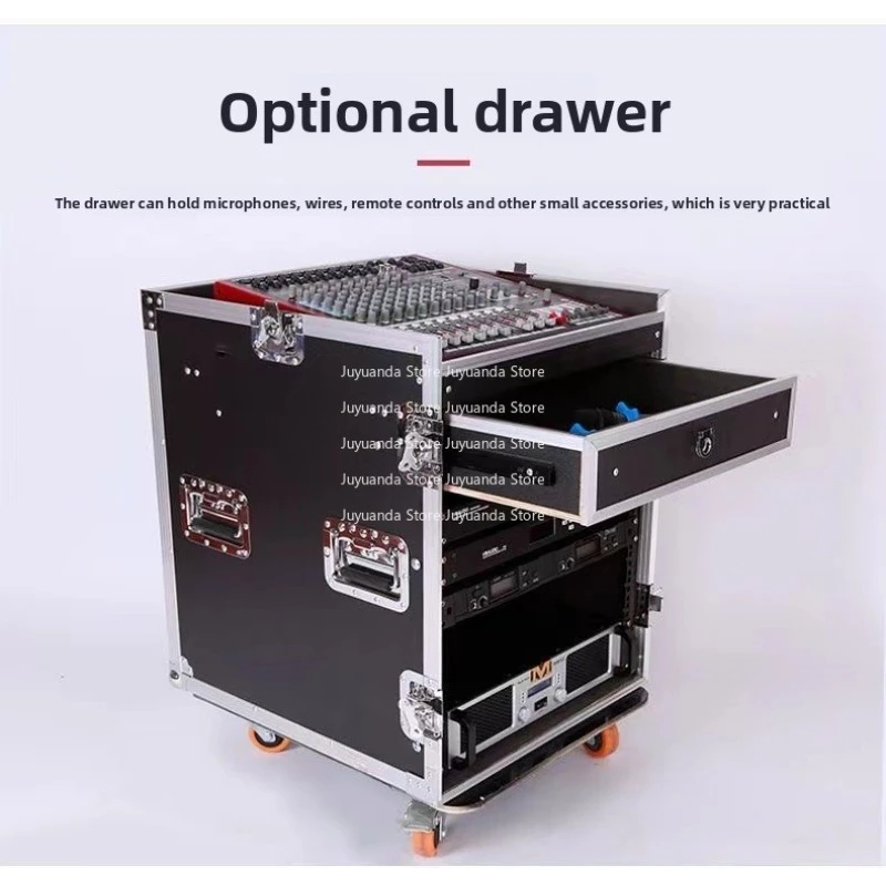 Customized 12U 16U Amplifier Flight Case Cabinet Stage Audio Mixer Equipment Cabinet Shockproof Flight Rack