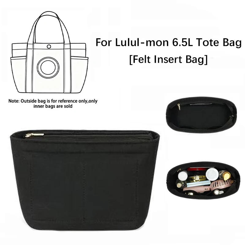 EverToner For Lulul-mon 6.5L Tote Bag Felt Organizer Insert Liner Women's Handbag Large Capacity Storage