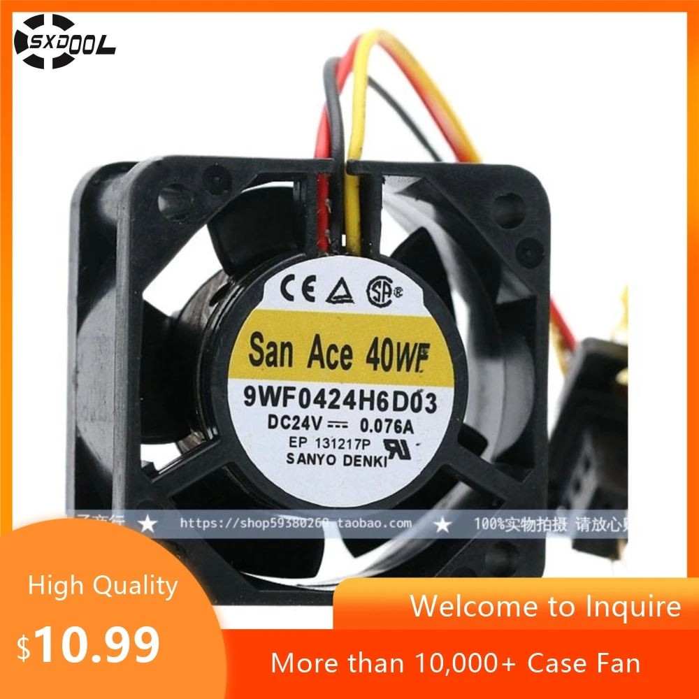 

Fanuc Gold Plated Plugs Sanyo 9 WF0424H6D03 4020 4CM 0.076A Waterproof Fan