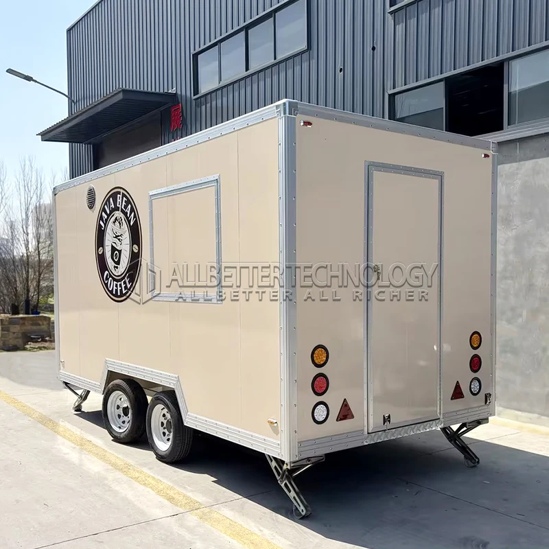 

Allbetter High Capacity Food Trailer Commercial Grade Fully Equipped BBQ Taco Burger Ice Cream for Catering Services Vendors